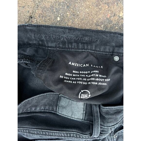 American Eagle high rise 90s retro boyfriend distressed jeans size 10x27 - Picture 3 of 5